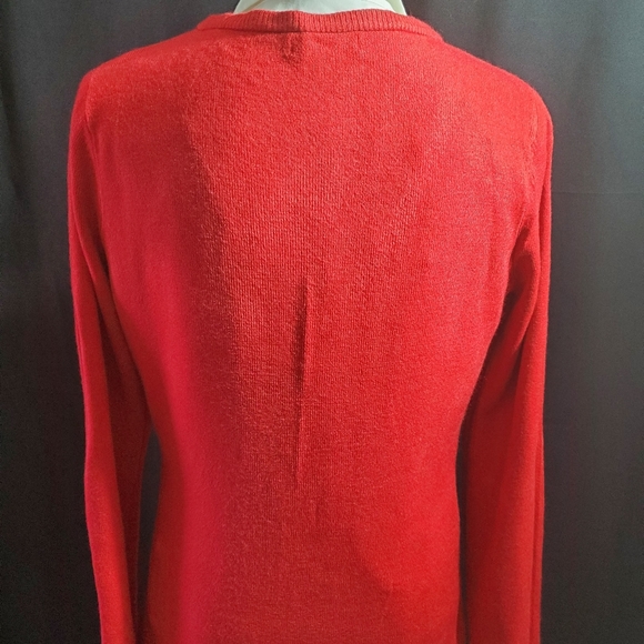 New York & Company V-Neck Sweater SET - Medium - Red, Orange, & Burgundy - Picture 3 of 16